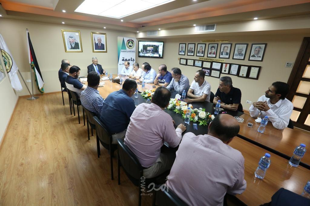 الأطر النقابية  في "القدس المفتوحة" تدرس سبل مشاركة فاعلة للجامعة في مباراة فلسطين والسعودية