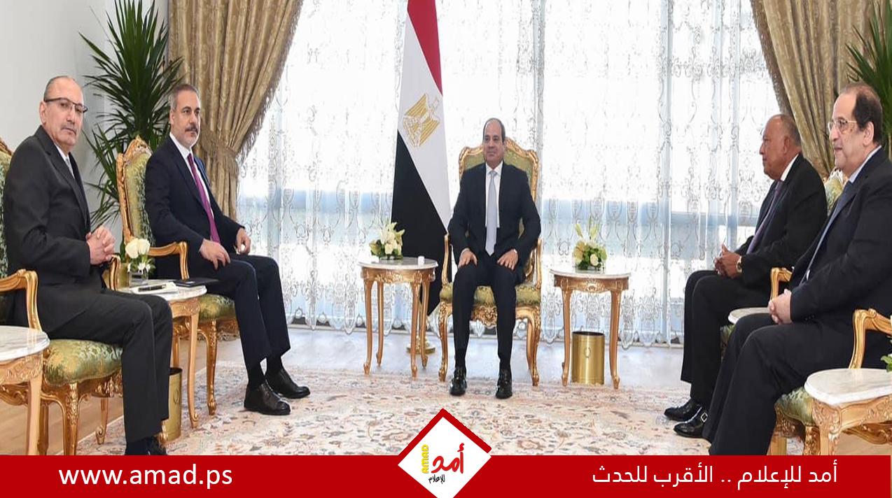 الرئيس السيسى يستقبل وزير خارجية تركيا بحضور سامح شكرى واللواء عباس كامل
