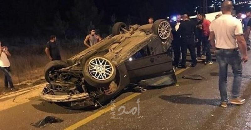 (4) إصابات في انقلاب مركبة بأريحا