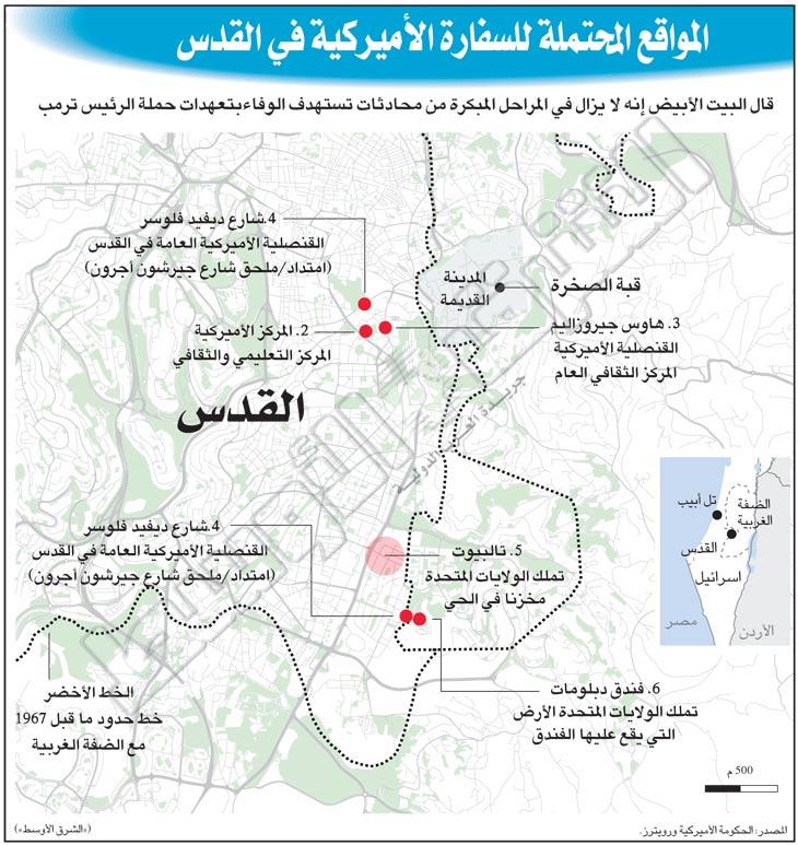 مسؤول فلسطيني: تلقينا تطمينات بشأن نقل السفارة الأميركية إلى القدس