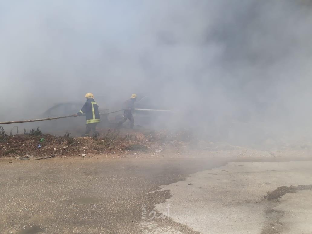 حريق يلتهم 30 شجرة زيتون في مركة جنوب جنين