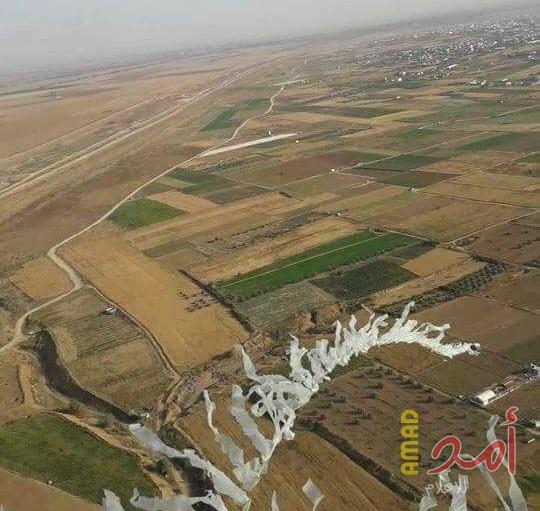 التقاط صور جوية لحدود شرق خانيونس بواسطة طائرة ورقية