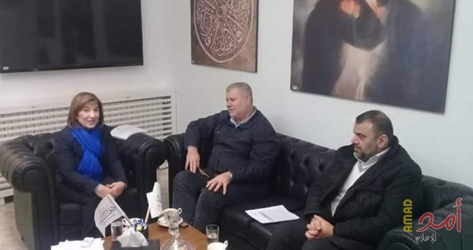 وفد من الجهاد يبحث مع المستشارة السورية بثينة شعبان مستجدات القضية الفلسطينية