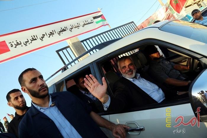 هنية يزور المستشفى الميداني المغربي بغزة (صور)