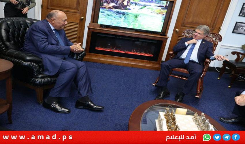 شكري: مصر ترفض بشدة أي محاولة للتهجير القسري للفلسطينيين داخل أو خارج أراضيهم