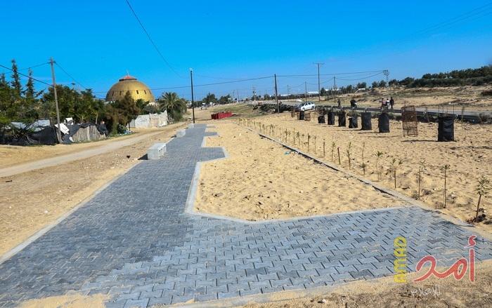 إنشاء حديقة "القبة" في حي المواصي غرب مدينة خان يونس