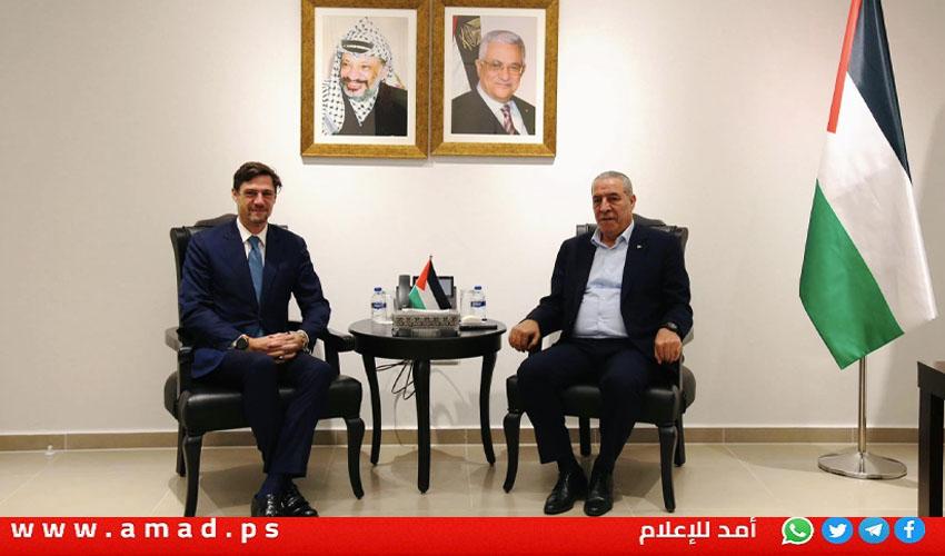 الشيخ يبحث مع ممثل الاتحاد الأوروبي وقف الحرب على غزة وعم مسار سياسي