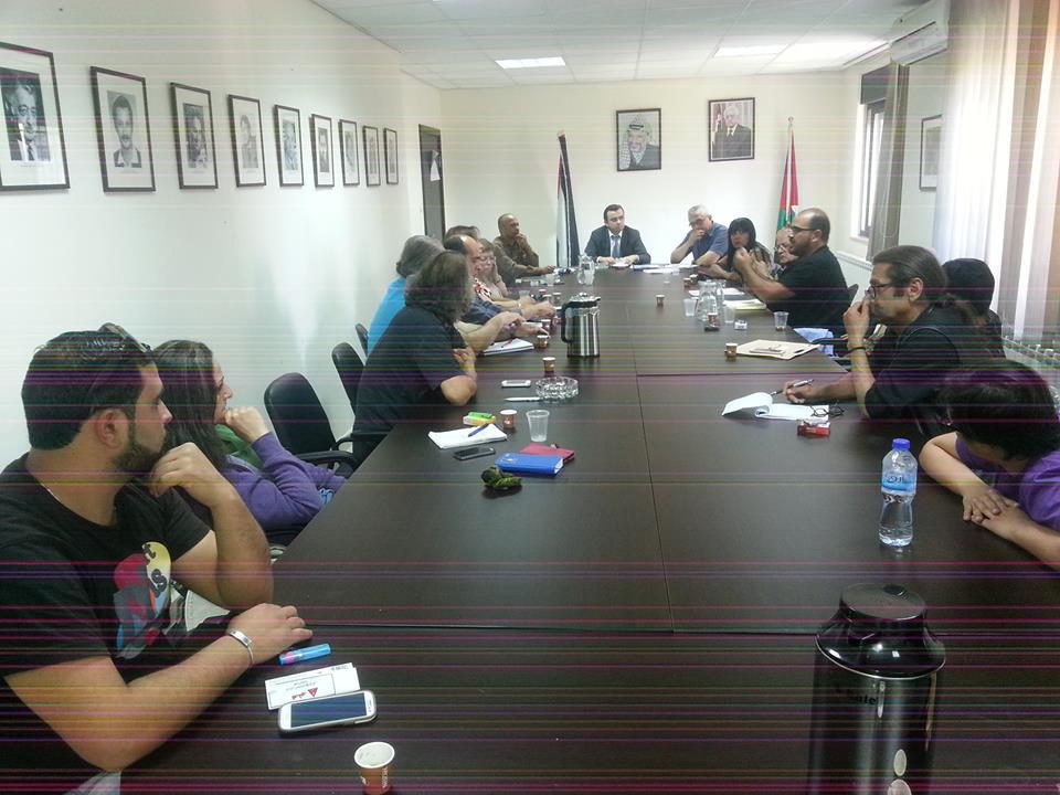وزير الثقافة يبحث مع نخبة من المسرحيين سبل تطوير واقع المسرح في فلسطين