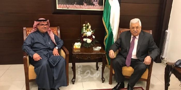 خلال استقبالهما العمادي...عباس يثمن مواقف قطر...وأشتية يشكرها لدعم قطاع غزة