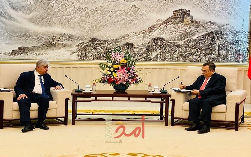 مجدلاني يلتقي وزير دائرة العلاقات الخارجية بالحزب الشيوعي الصيني لبحث العلاقات الثنائية
