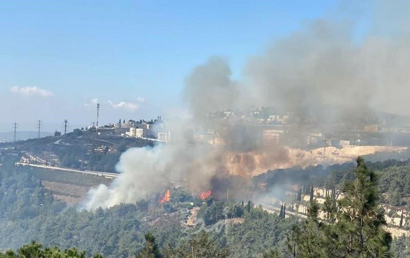 اندلاع حرائق جديدة في جبال القدس- فيديو