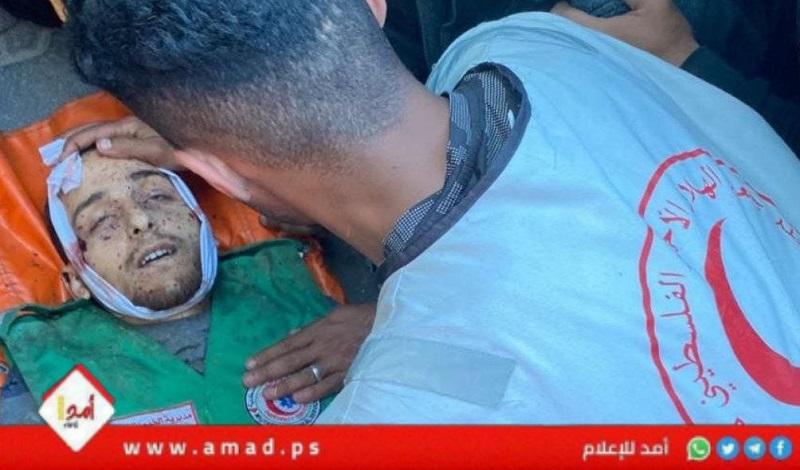 استشهاد المسعف "حسين أبو مطر" إثر قصف مدفعي شمال قطاع غزة