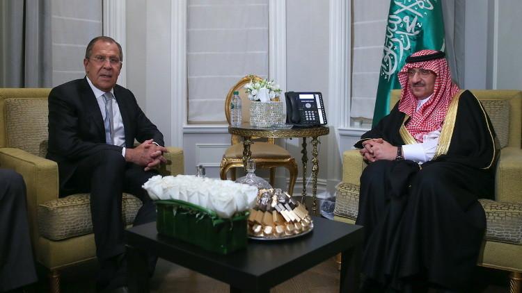 لافروف وولي العهد السعودي محمد بن نايف يبحثان أوضاع المنطقة والتسوية في سوريا