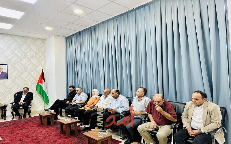 مسير أعمال محافظ بيت لحم ومنسق القوى السياسية يلتقي وفد قيادي من النضال الشعبي