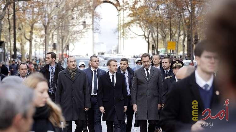 ماكرون يتفقد "قوس النصر" فور عودته مستشعرا خطورة الاحتجاجات