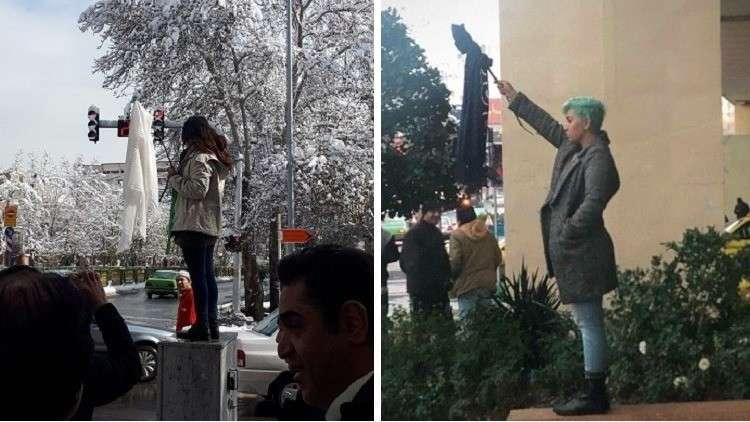 إيرانيات يخلعن الحجاب علنا احتجاجا على النظام الإيراني..صور