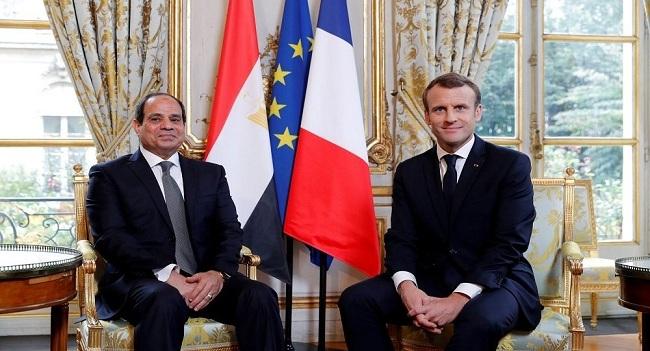 السيسي وماكرون يبحثان هاتفيا تطورات جهود مكافحة الارهاب
