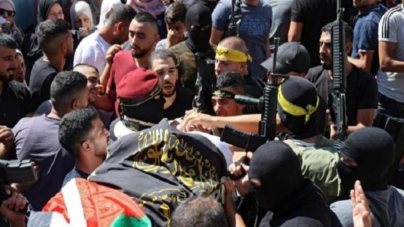 أهالي جنين يشيعون جثمان الشهيد أسامة صبح