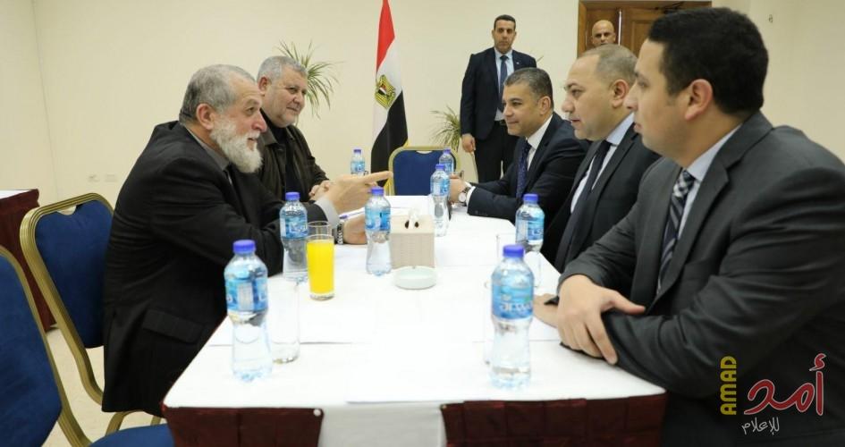 قادة الجهاد الإسلامي يلتقون الوفد المصري بغزة