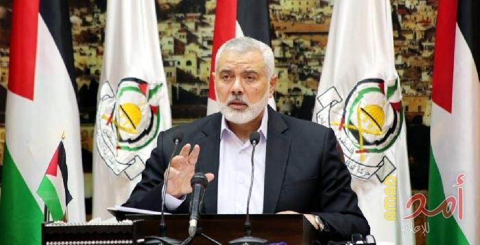 هنية يشكر الأردن على مواقفه التاريخية بالوقوف مع فلسطين ودعم صمود شعبنا