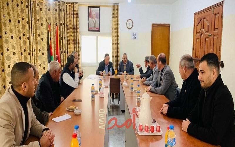 وفد من الجبهة الديمقراطية لتحرير فلسطين يستقبل نقيب الصحفيين الفلسطينيين