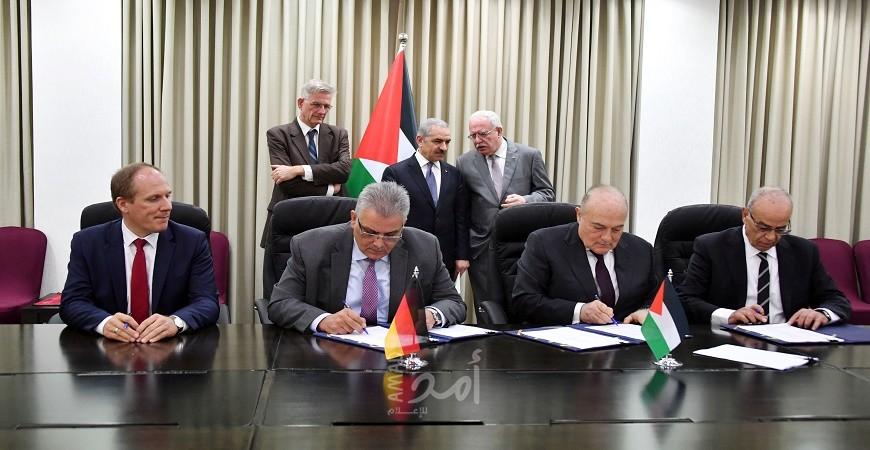 حكومة رام الله توقع اتفاقيات مع ألمانيا بـ76 مليون يورو لدعم مشاريع حيوية في الضفة وغزة