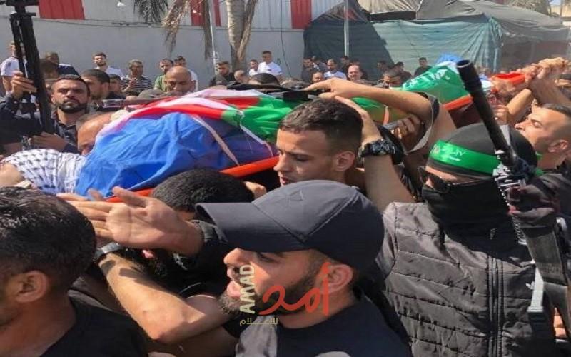 تشييع جثماني الشهيدين أبو علي وأبو دغش في مخيم نور شمس