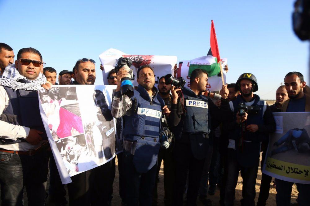 صحفيون من خيمة العودة برفح: لا لاستهداف الصحفيين