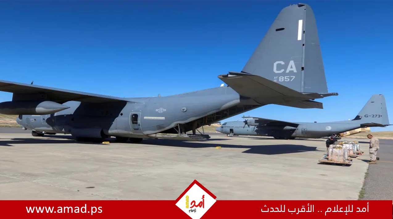 لقطات مصورة من طائرة مساعدات أمريكية تظهر حجم الخراب في غزة