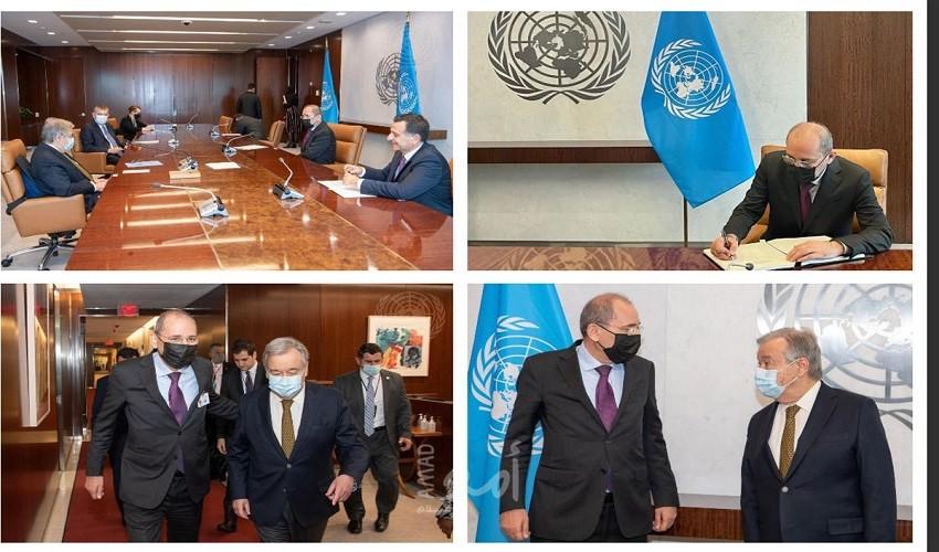 الصفدي وغوتيريش ولازاريني يتفقوا على ضرورة التحرك الفاعل لدعم الأونروا وتقديم الدعم للفلسطينيين
