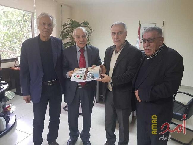 الديمقراطية تلتقي وزير الشباب والرياضة اللبناني ويطلع معه التطورات العامة