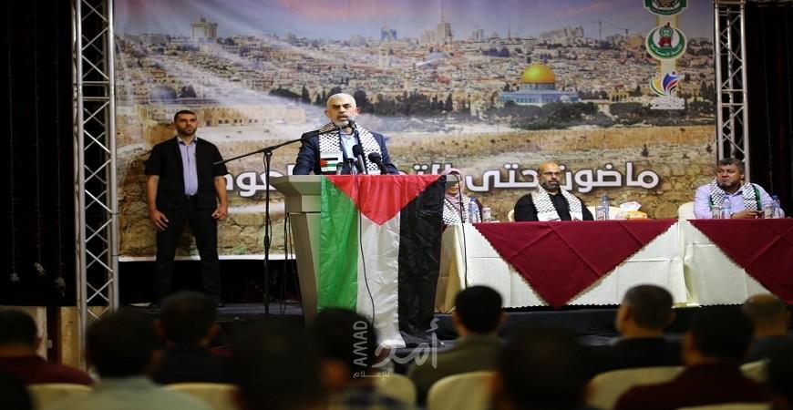 السنوار: "سنذلل كل الصعوبات لإنجاح الانتخابات.. وللعدو نقول بلغ السيل الزبي"