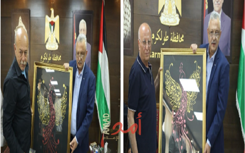 محافظ طولكرم يستقبل الأسيرين المحررين المناضلين كريم وماهر يونس