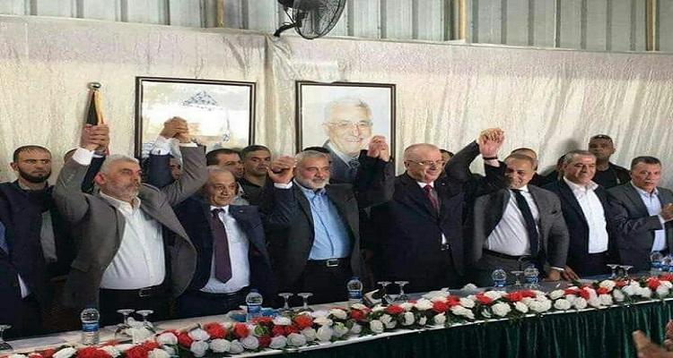 هنية والسنوار  وماجد فرج لأول مرة على مأدبة غداء الوفد الحكومي