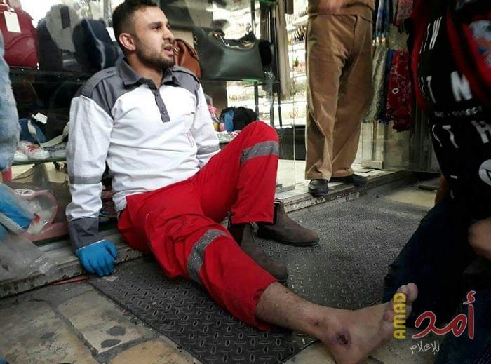 إصابة 4 من طاقهما.. وزارة الصحة تستنكر استهداف نقطة طبية وتطالب بحماية دولية