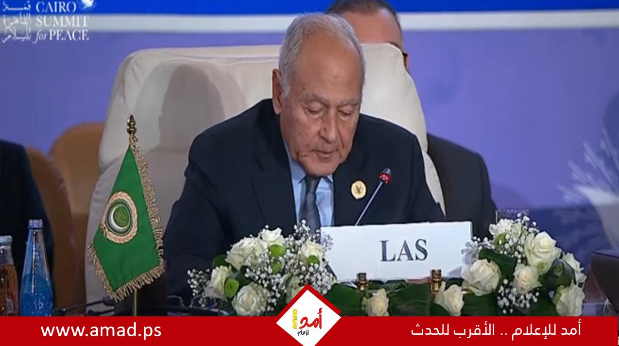أبو الغيط: لدينا خشية كبرى من الانجراف نحو صراع دينى وتوسع رقعة المواجهة