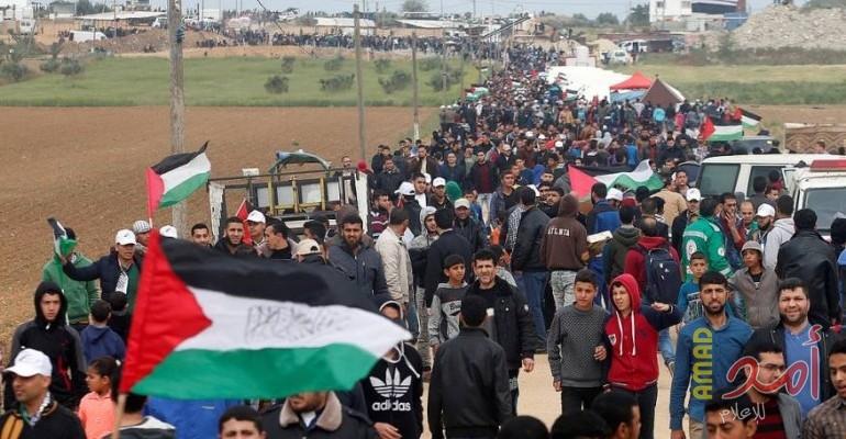 الهيئة الوطنية لمسيرة العودة:  تطالب الغزيين  بصلاة العيد شرق قطاع غزة
