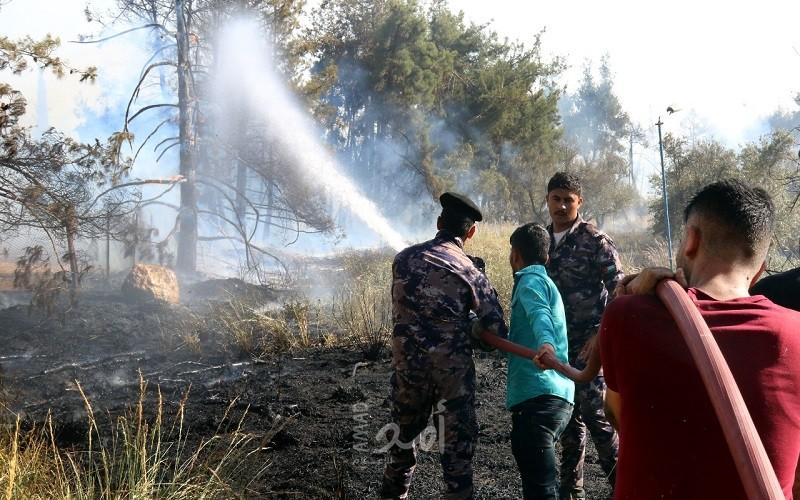 الأردن: حريق كبير في منطقة الحمر غرب العاصمة عمان - صور وفيديو