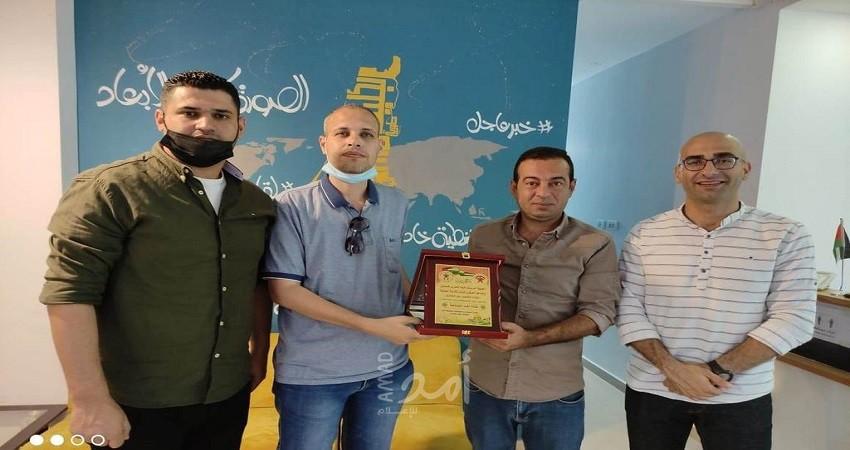 المكتب الصحفي لـ"الديمقراطية" يزور عدداً من القنوات الفضائية في غزة