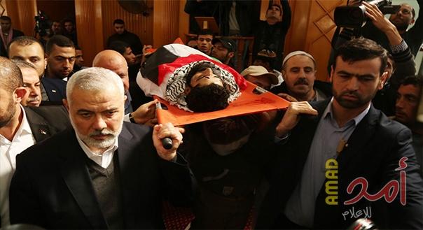 بالصور - خلال تشيع الشهيد أبو ثريا.. هنية: القدس مقبرة المؤامرات وستبقى موحدة لا شرقية ولا غربية