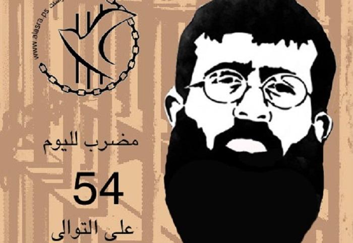 الأسير "عدنان" يواصل معركة الكرامة والأمعاء الخاوية لليوم الـ54 داخل سجون الاحتلال