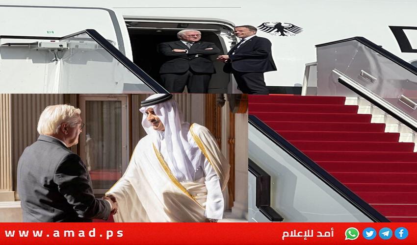 الرئيس الألماني ينتظر نصف ساعة في الطائرة بمطار الدوحة قبل ان يصل مستقبله - فيديو