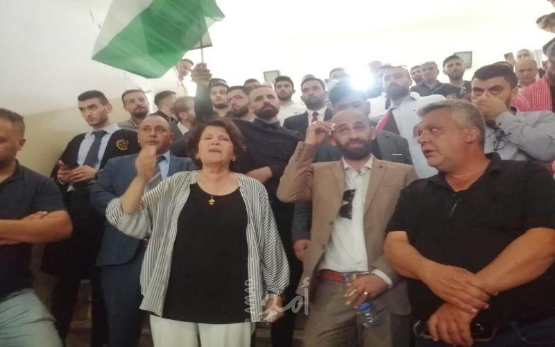 ماجدة المصري في اعتصام المحامين في  جنين: كل الدعم لنضال المحامين الفلسطينيين