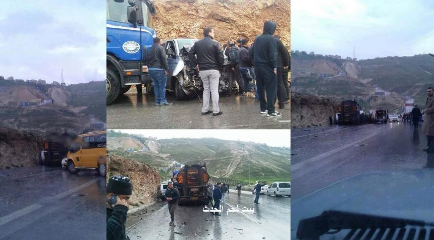 وفاة مواطنين وإصابة 14 آخرين في حادث  سير مروع على طريق "واد النار"