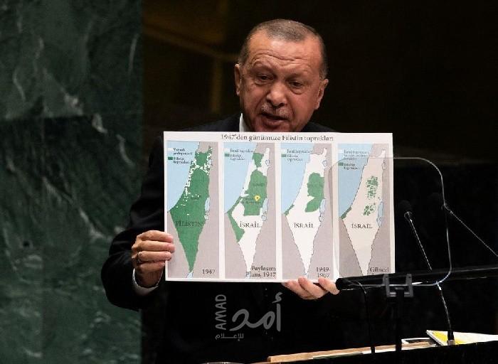 أردوغان:"حل الدولتين" هو خطة السلام الوحيدة لتسوية الصراع الفلسطيني الإسرائيلي