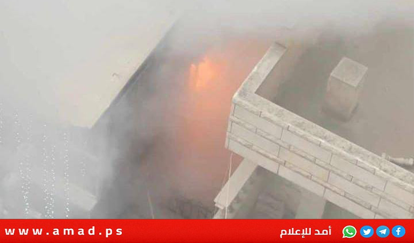 اندلاع حريق في مطعم التايلندي وسط مدينة غزة- صور وفيديو
