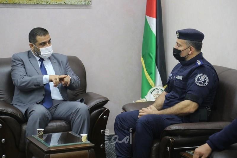النائب العام يستقبل مدير عام وضباط الادارة العامة لشرطة المرور بغزة