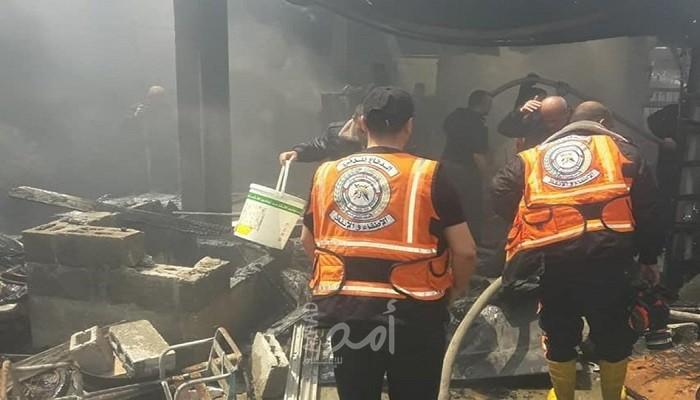 الثاني خلال يوم.. اندلاع حريق في منزل بمنطقة السدرة شرق مدينة غزة - صور