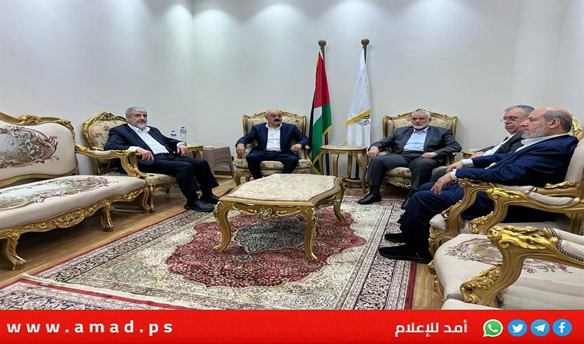 المشهراوي مع هنية: اتفاق على التشاور اليومي لمواجهة العدوان على قطاع غزة