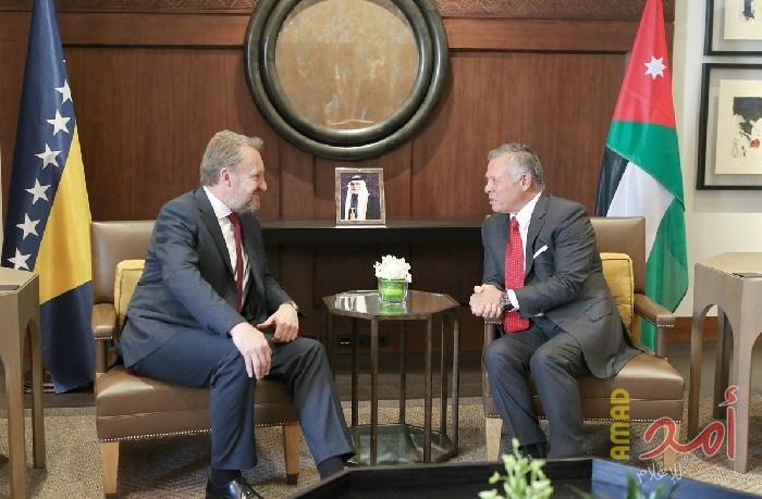 خلال استقبال بيغوفيتش.. العاهل الأردني: لا سلام ولا استقرار دون حل عادل للقضة الفلسطينية